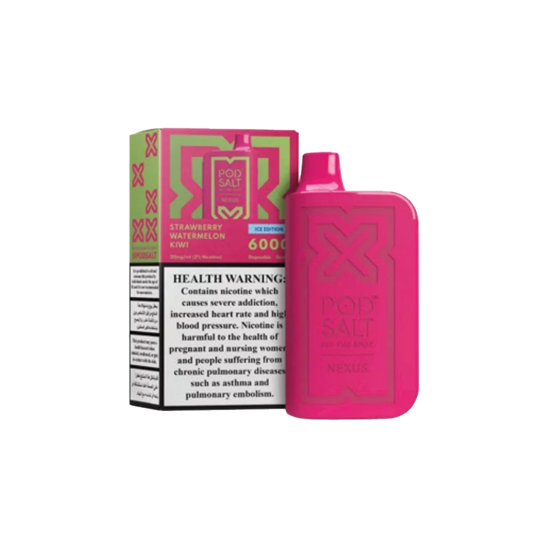 Pod Salt Nexus 6000 - Strawberry Watermelon Kiwi 5%  Jetable  xvape.ma Maroc.