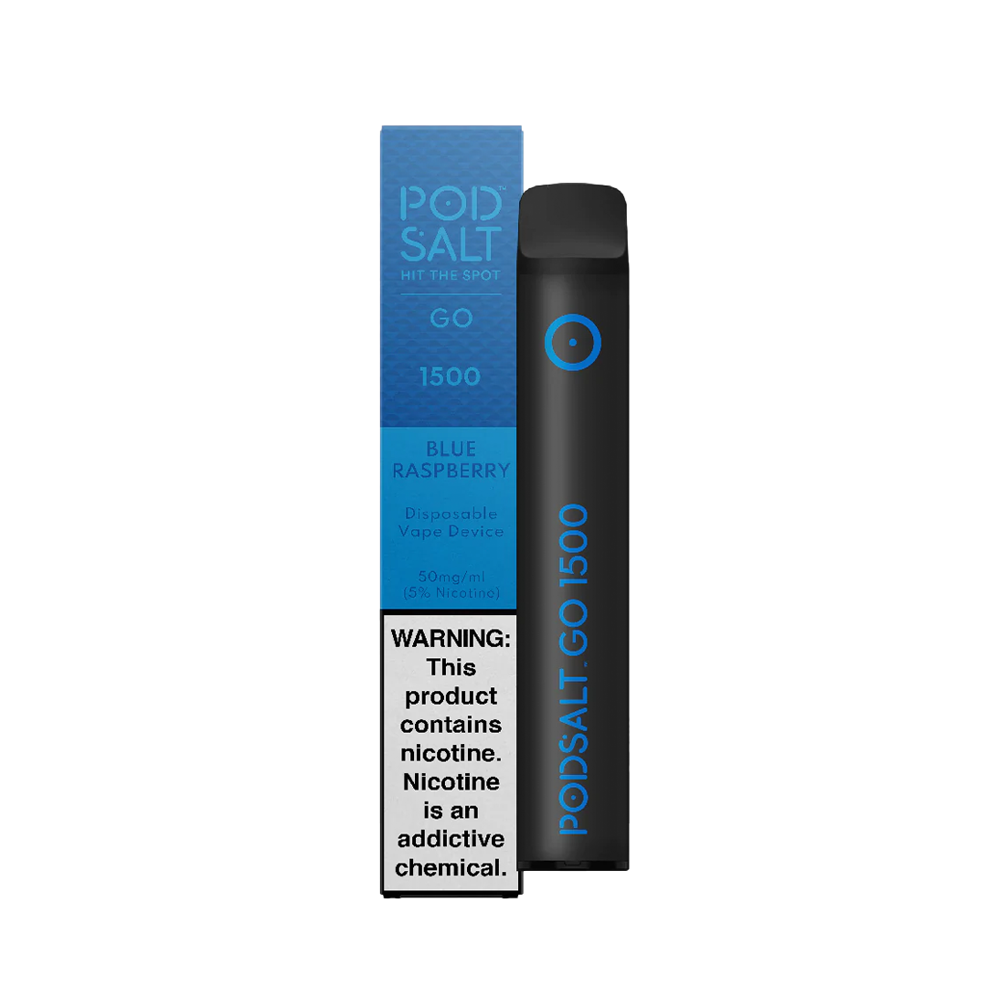 PodSalt 1500 PUFFS BLUE RASPBERRY  Jetable  xvape.ma Maroc.