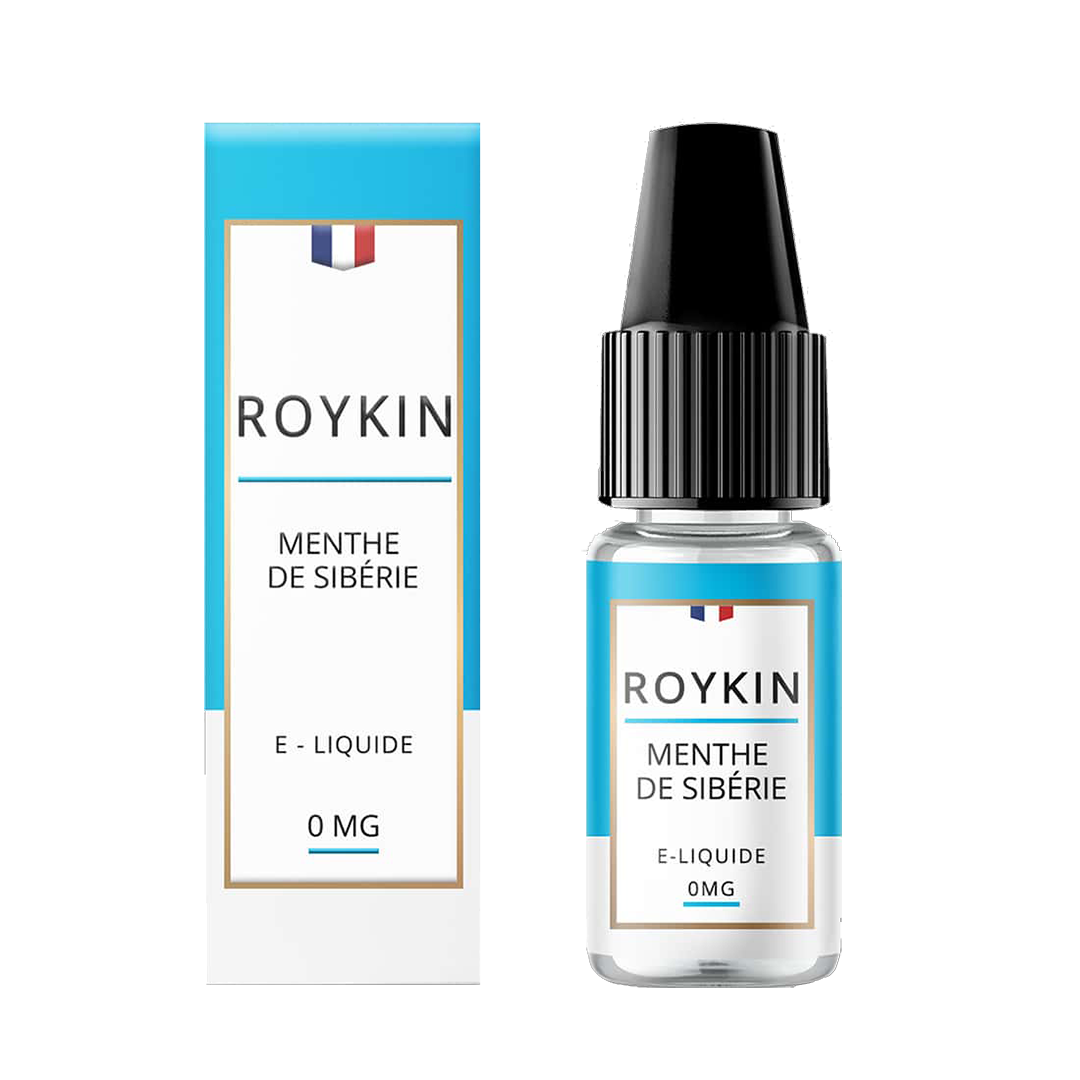 Roykin Menthe de Sibérie 10ml 0mg  E-liquide premium  xvape.ma Maroc.