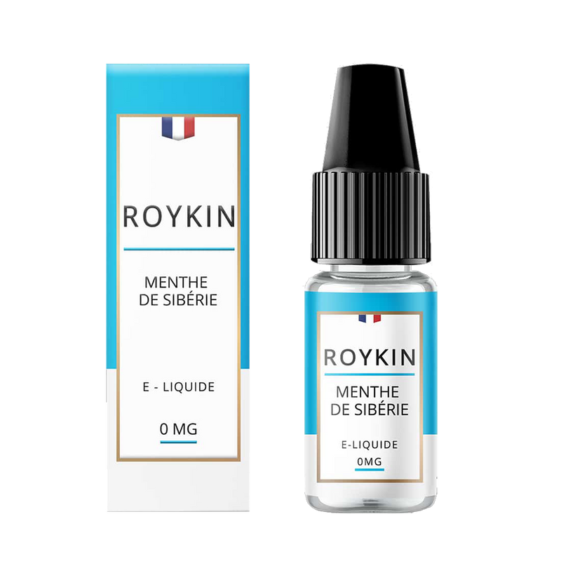 Roykin Menthe de Sibérie 10ml 0mg  E-liquide premium  xvape.ma Maroc.