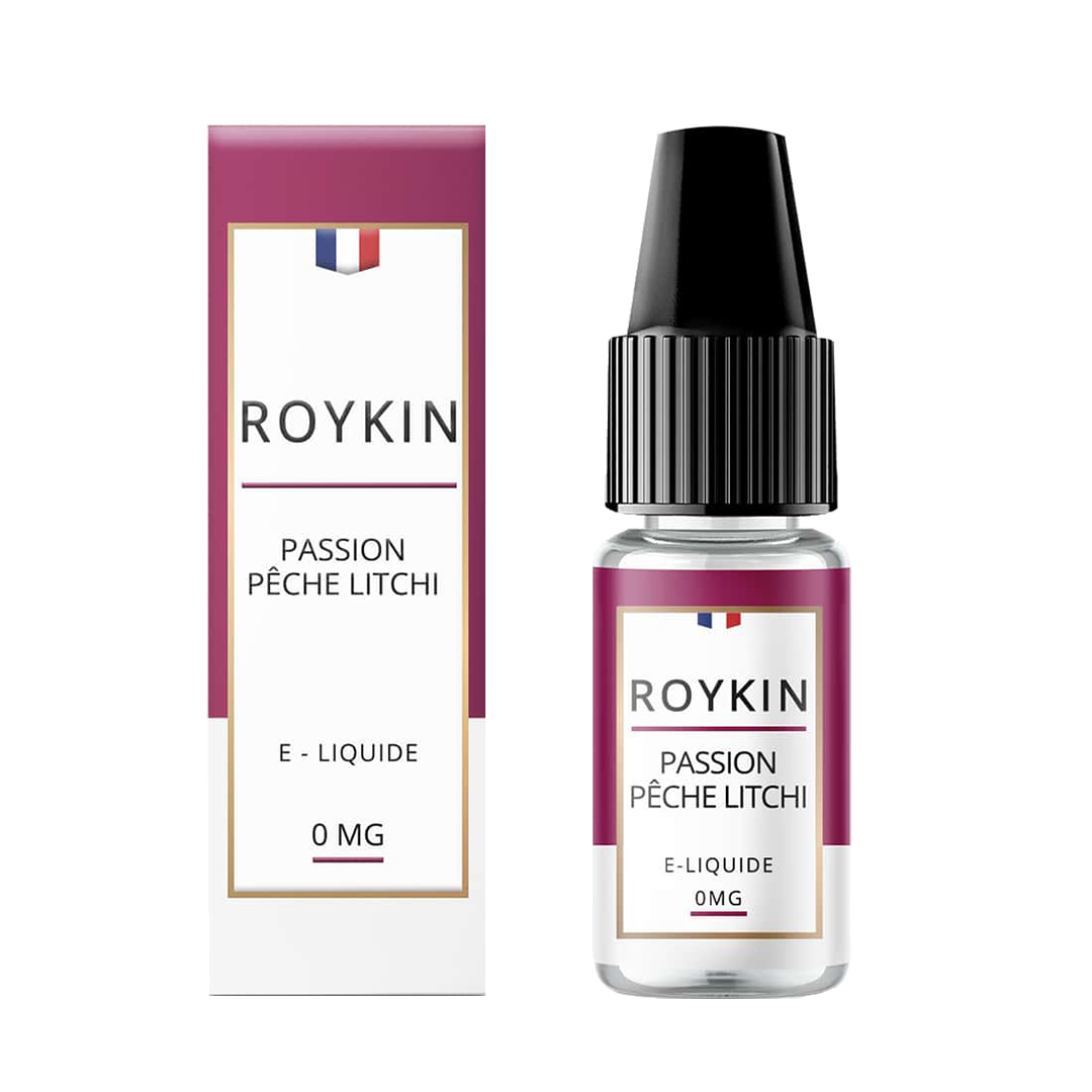 Roykin Passion Litchi 10ml 0mg  E-liquide premium  xvape.ma Maroc.