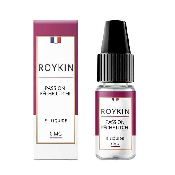 Roykin Passion Litchi 10ml 0mg  E-liquide premium  xvape.ma Maroc.