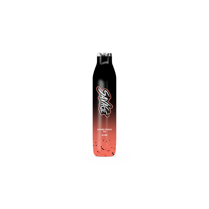 SAVAGE 2500 Puffs - Lychee Peach Ice 5%  Jetable  xvape.ma Maroc.