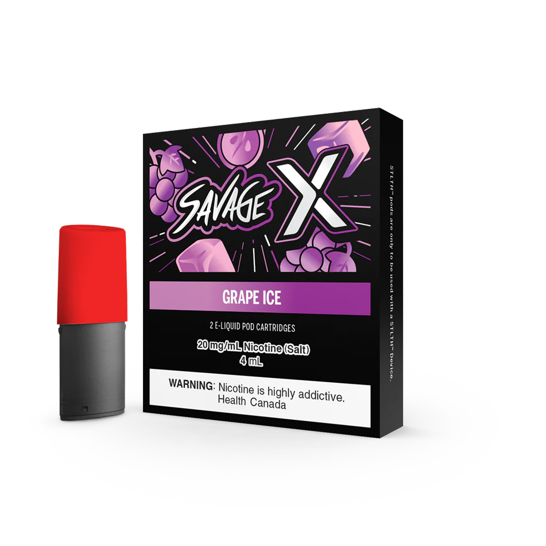 SAVAGE X Pod - Grape Ice  Cartouches Pré-Remplies  xvape.ma Maroc.