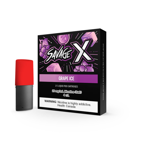 SAVAGE X Pod - Grape Ice  Cartouches Pré-Remplies  xvape.ma Maroc.