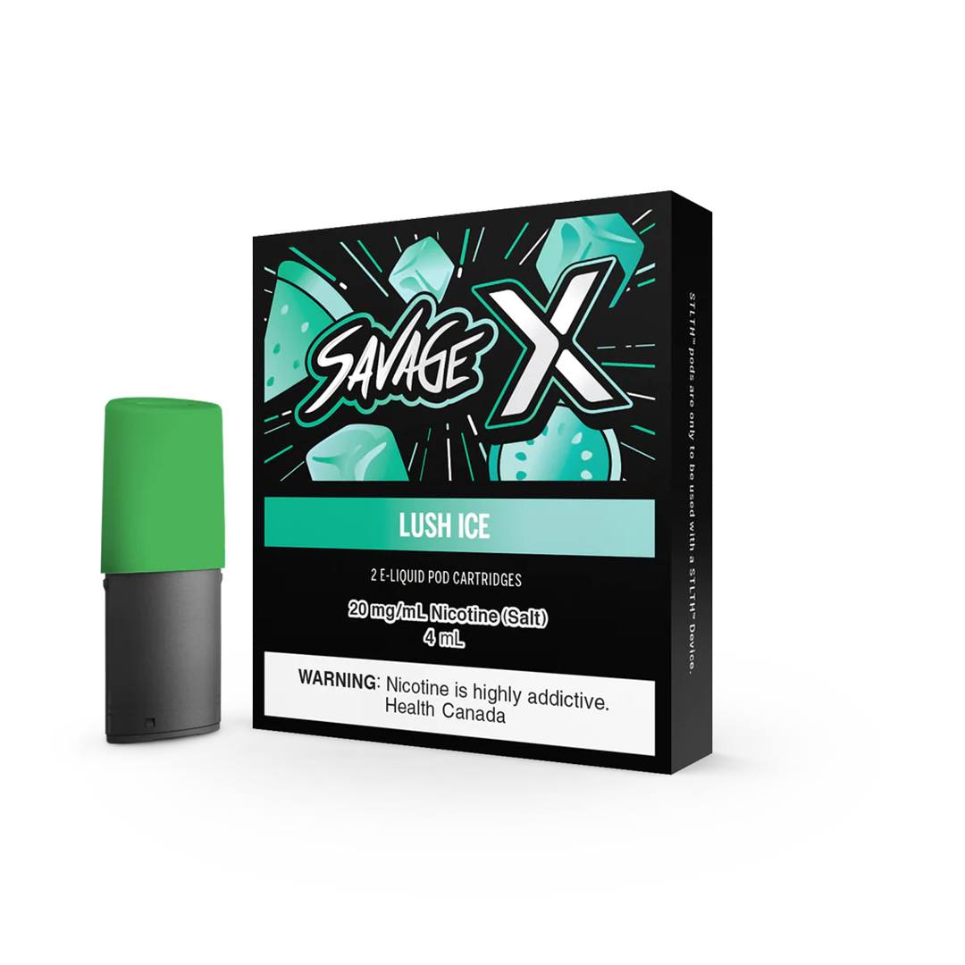 SAVAGE X Pod - Lush Ice  Cartouches Pré-Remplies  xvape.ma Maroc.