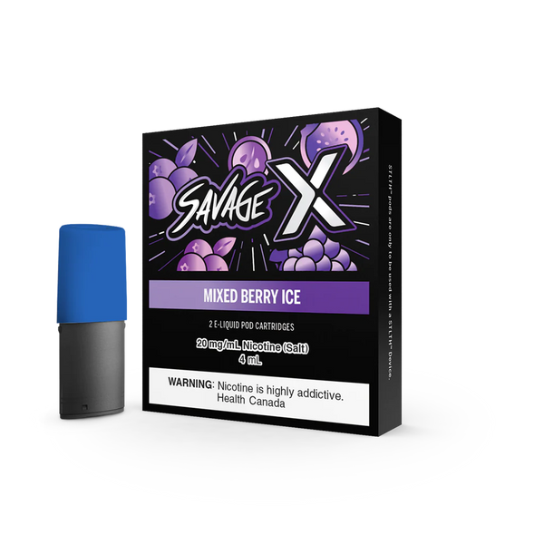 SAVAGE X Pod - Mixed Berry Ice  Cartouches Pré-Remplies  xvape.ma Maroc.