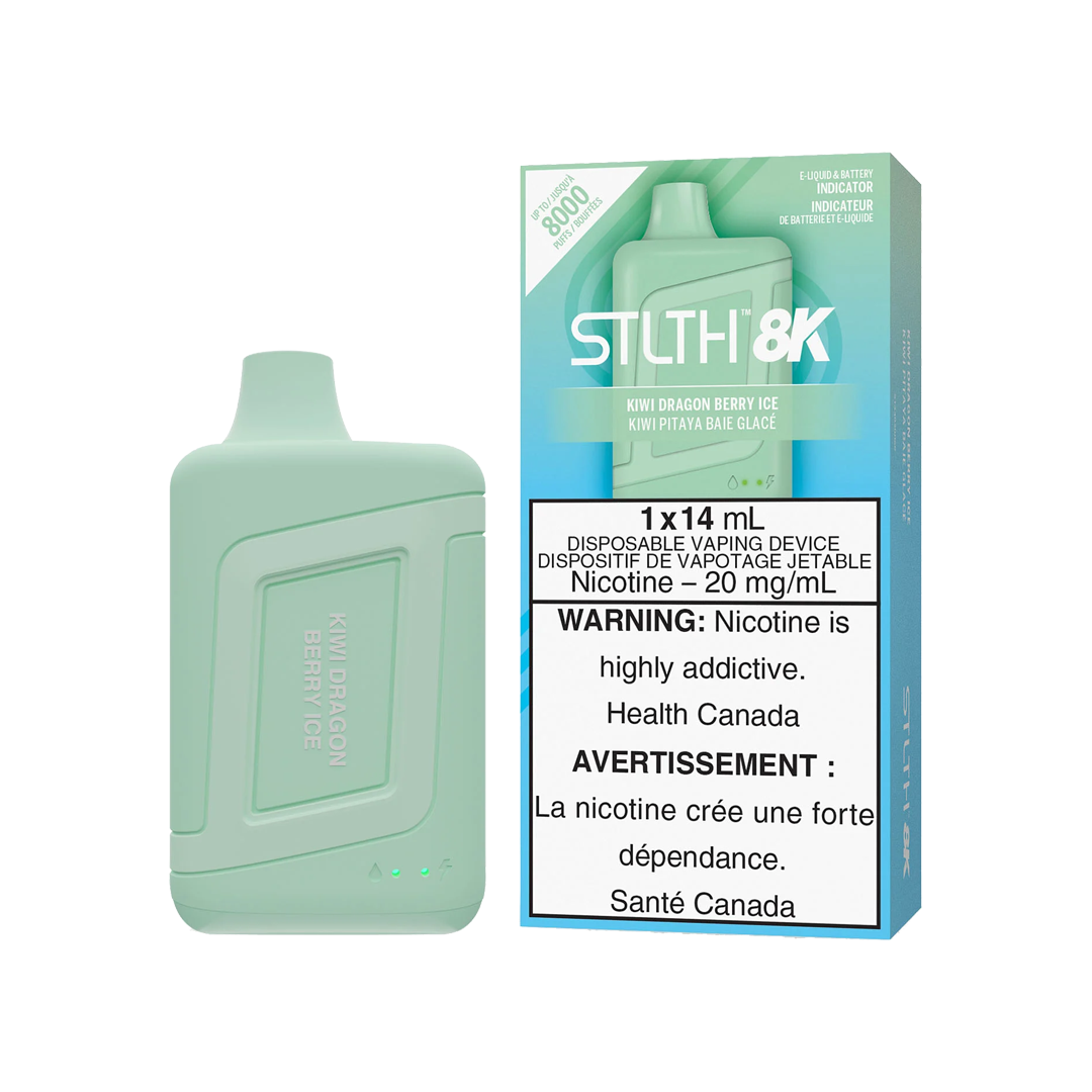 STLTH 8K - Kiwi Dragon Berry Ice - 5%  Jetable  xvape.ma Maroc.