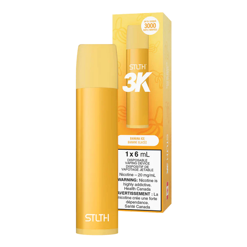 STLTH 3K - Banana Ice 2% / 5%  Jetable  xvape.ma Maroc.