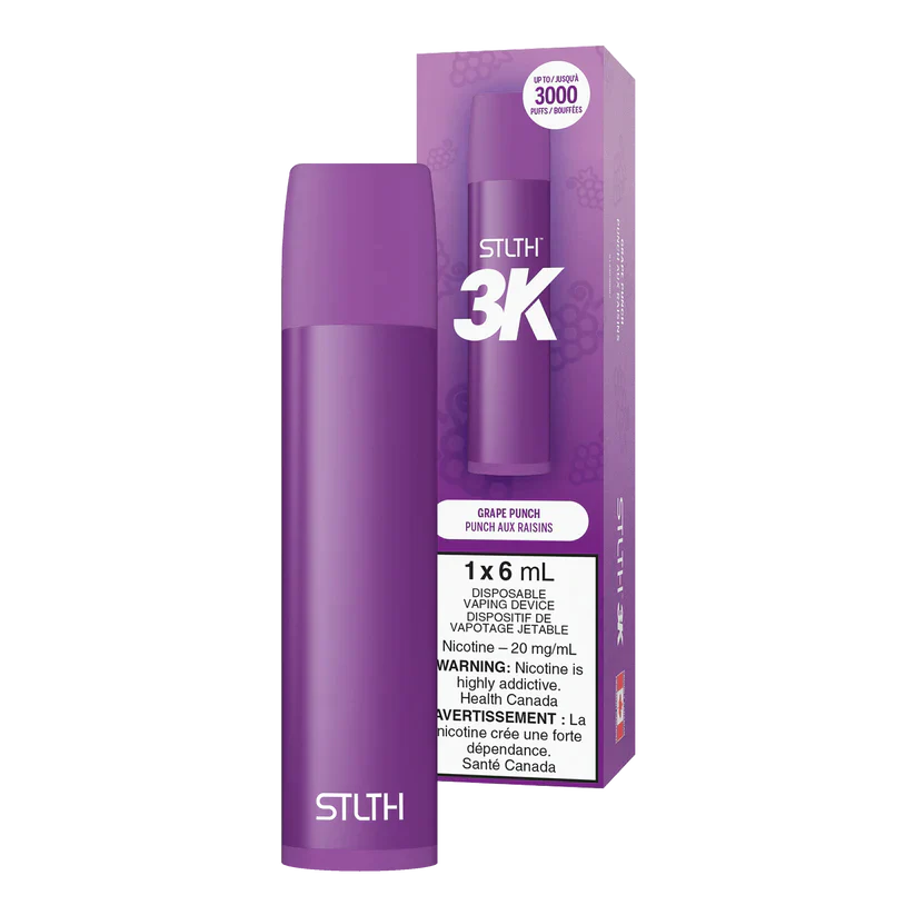 STLTH 3K - Grape Punch 2% / 5%  Jetable  xvape.ma Maroc.