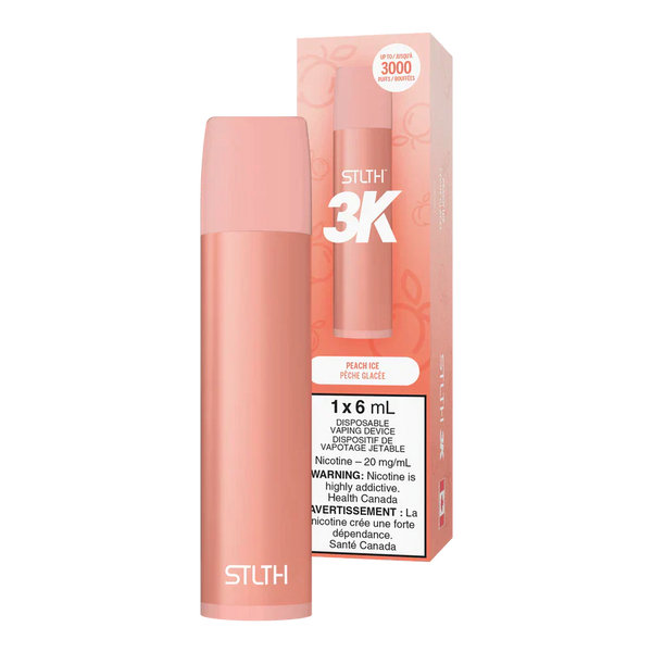 STLTH 3K - Peach Ice 2% / 5%  Jetable  xvape.ma Maroc.