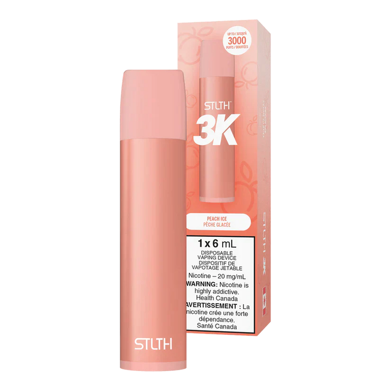 STLTH 3K - Peach Ice 2% / 5%  Jetable  xvape.ma Maroc.