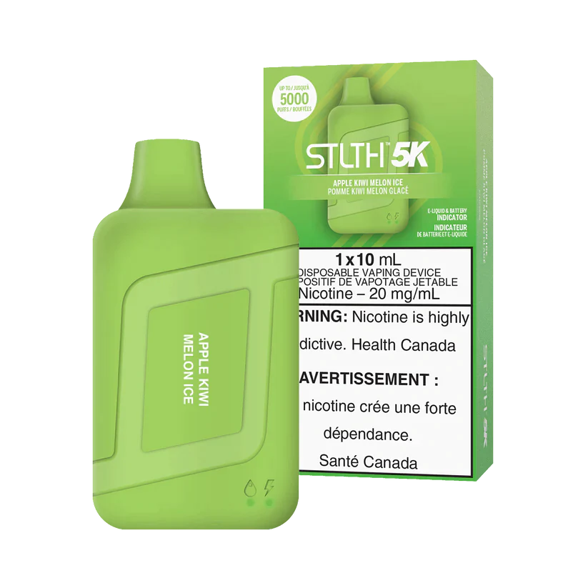 STLTH 5K - Apple Kiwi Melon Ice 5%  Jetable  xvape.ma Maroc.