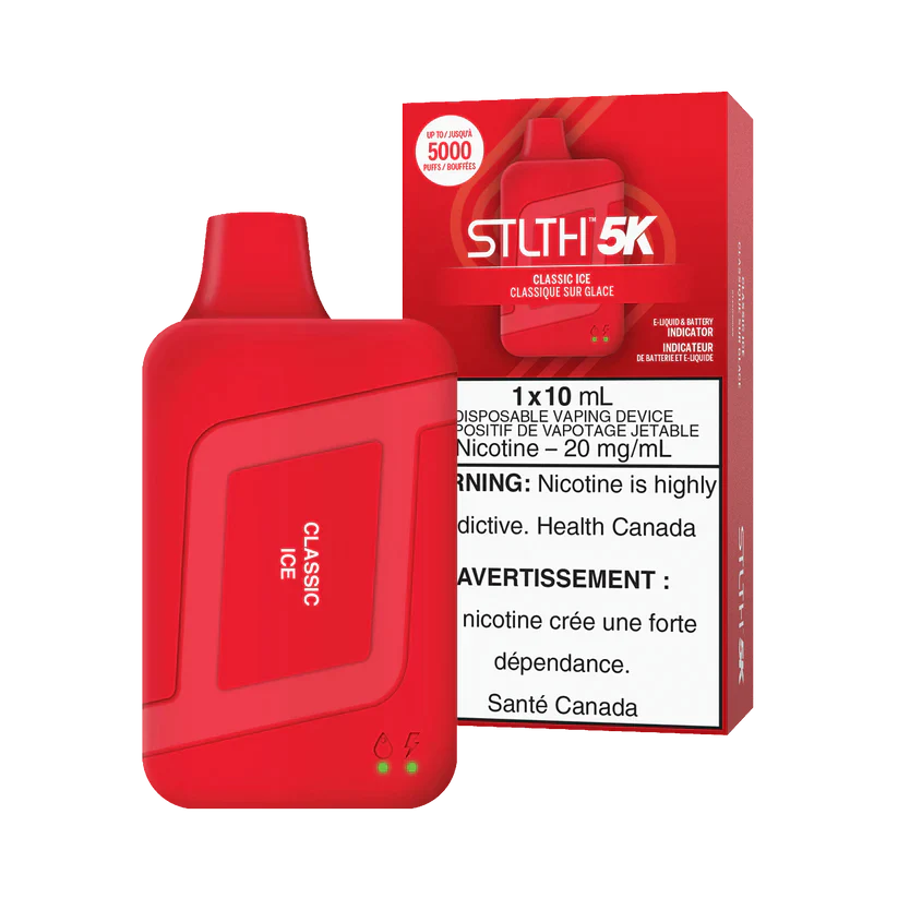 STLTH 5K - Classic Ice 5%  Jetable  xvape.ma Maroc.