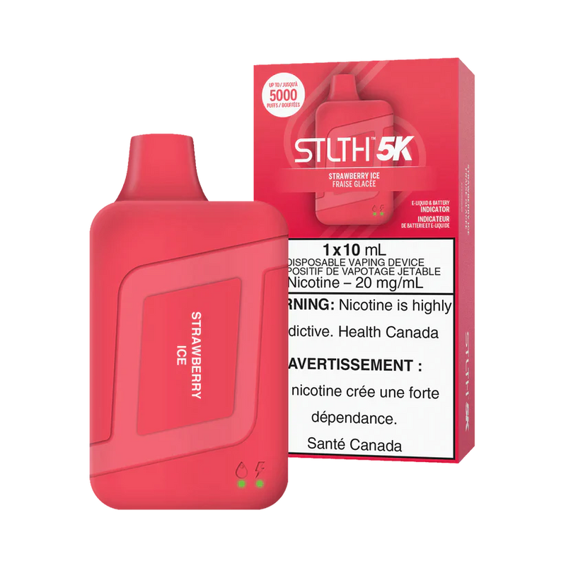STLTH 5K - Strawberry Ice 5%  Jetable  xvape.ma Maroc.