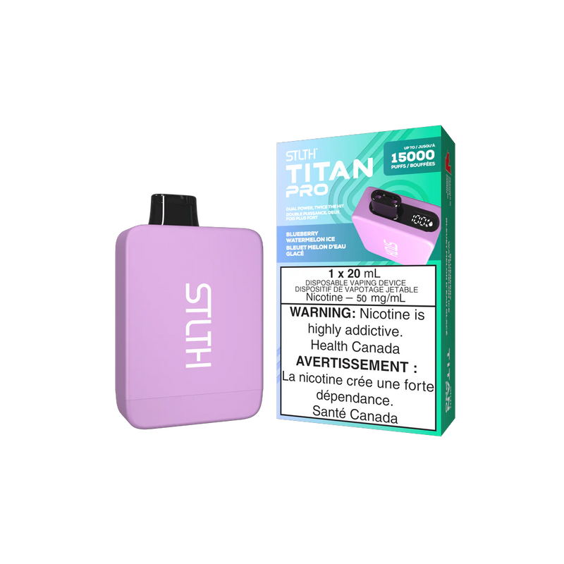 STLTH TITAN PRO 15K - Blueberry watermelon ice  Jetable  xvape.ma Maroc.