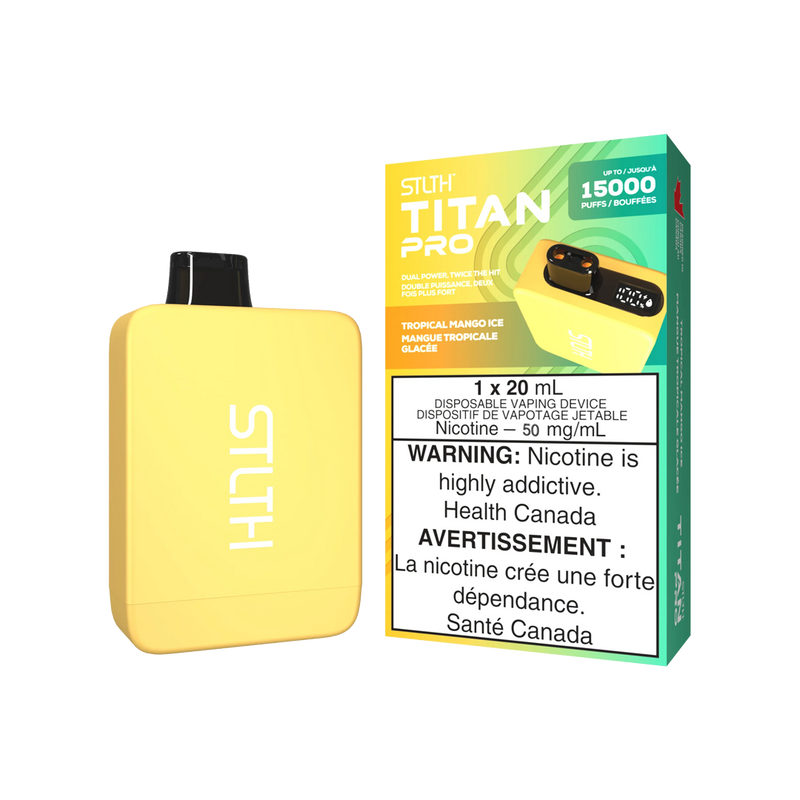 STLTH TITAN PRO 15K - Tropical mango ice  Jetable  xvape.ma Maroc.