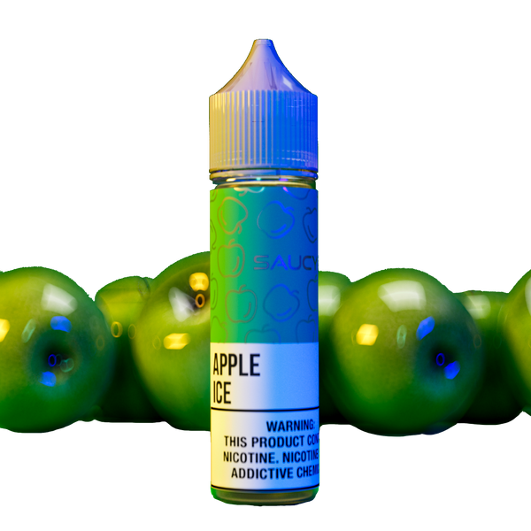 Saucy Apple Ice 60ml  E-liquide premium  xvape.ma Maroc.