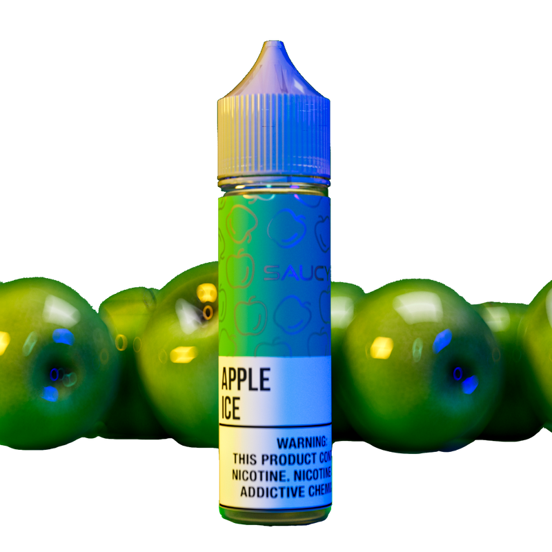 Saucy Apple Ice 60ml  E-liquide premium  xvape.ma Maroc.