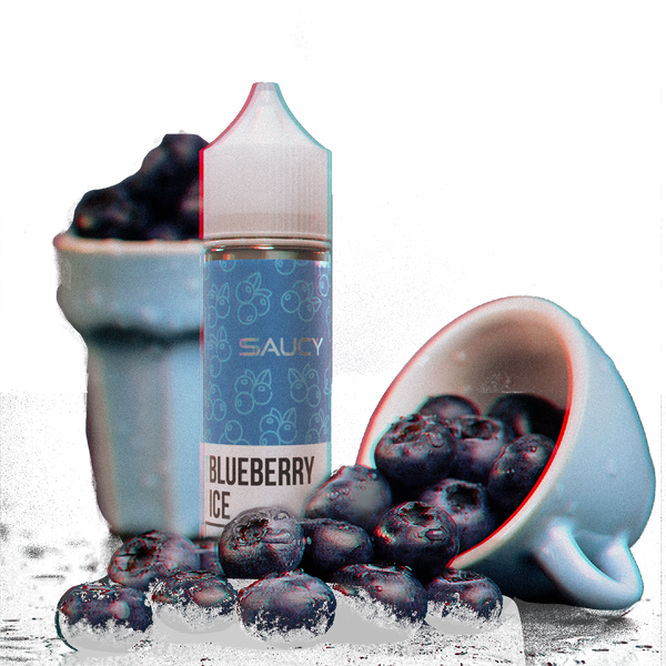 Saucy Blueberry Ice 60ml  E-liquide premium  xvape.ma Maroc.