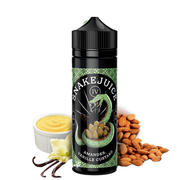Snake Juice 100ml - Amandes Vanille Custard - 3mg  E-liquide premium  xvape.ma Maroc.