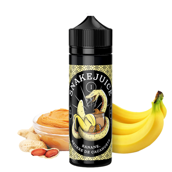 Snake Juice 100ml - Banana Beuere de Cacahuete - 3mg  E-liquide premium  xvape.ma Maroc.