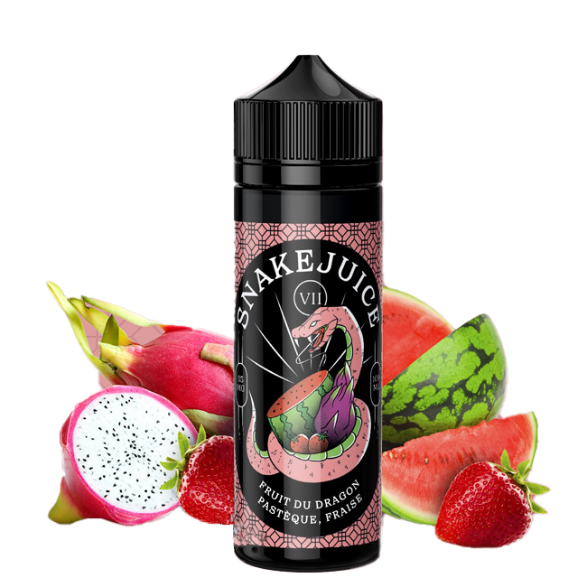 Snake Juice 100ml - Fruit Du Dragon Pasteque Fraise - 3mg  E-liquide premium  xvape.ma Maroc.