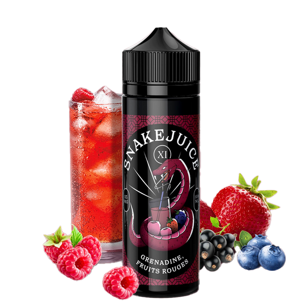 Snake Juice 100ml - Grenadine Fruits Rouges - 3mg  E-liquide premium  xvape.ma Maroc.