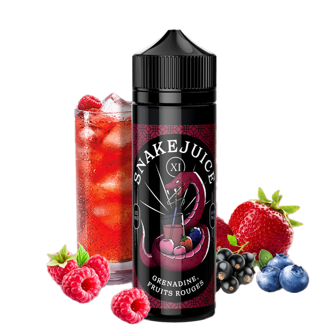 Snake Juice 100ml - Grenadine Fruits Rouges - 3mg  E-liquide premium  xvape.ma Maroc.