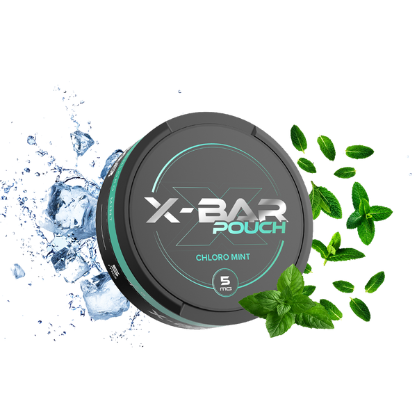 Snus x-bar Pouch Chloro Mint 18mg  Nicotine Pouches  xvape.ma Maroc.