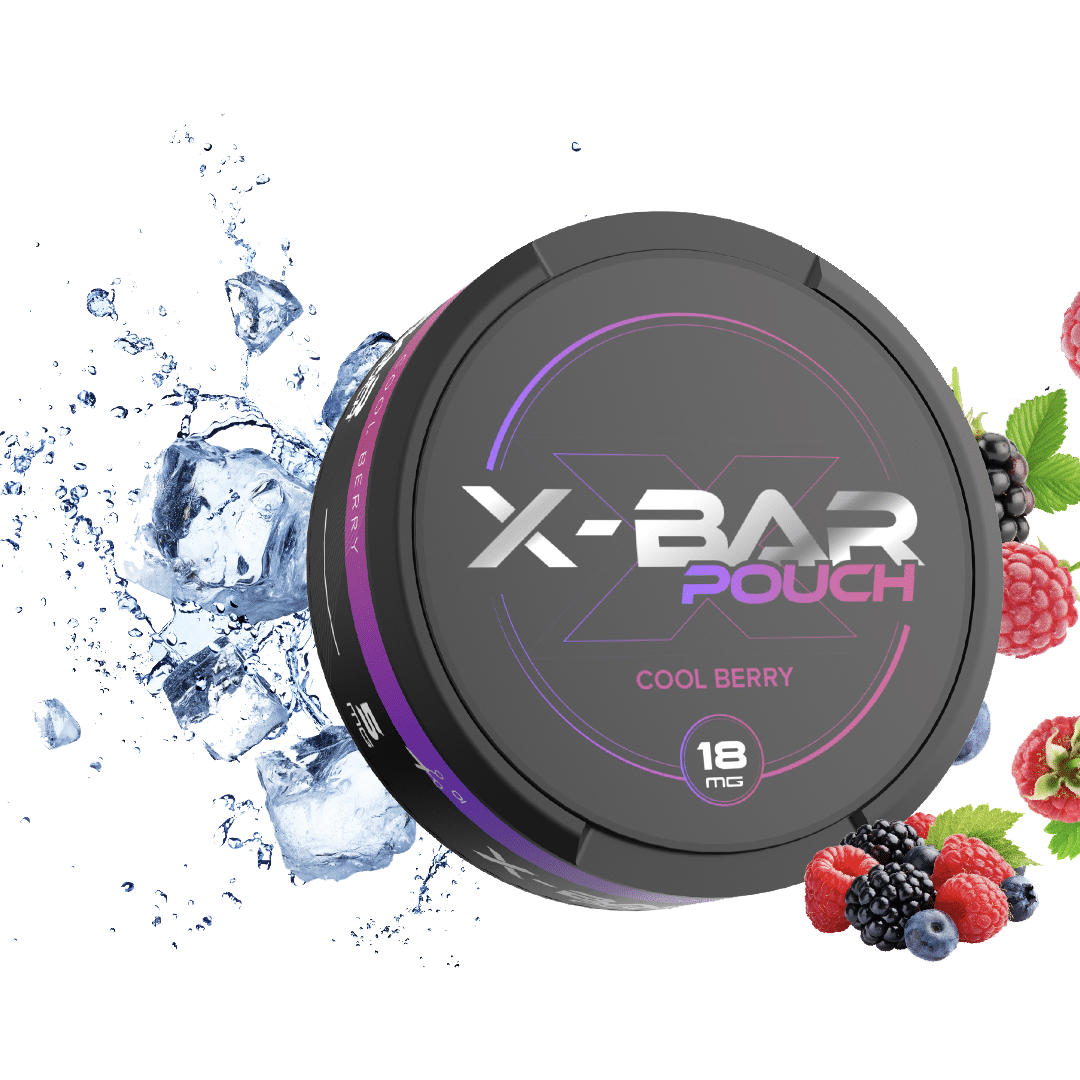 Snus x-bar Pouch Crystal Mint 18mg  Nicotine Pouches  xvape.ma Maroc.