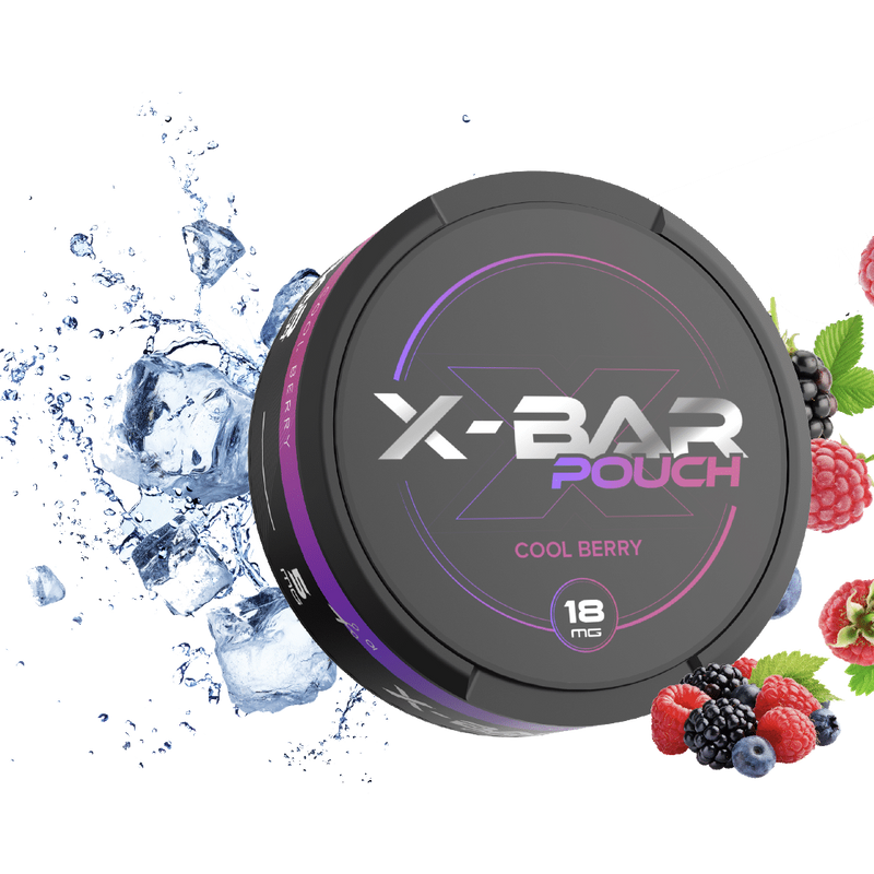 Snus x-bar Pouch Crystal Mint 18mg  Nicotine Pouches  xvape.ma Maroc.