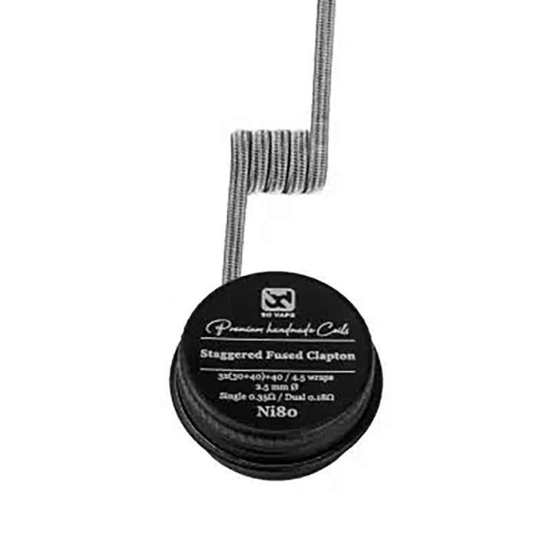 Staggered Fused Clapton Ni80 0.35Ω Handmade (2pcs) - BD Vape  Coil  xvape.ma Maroc.