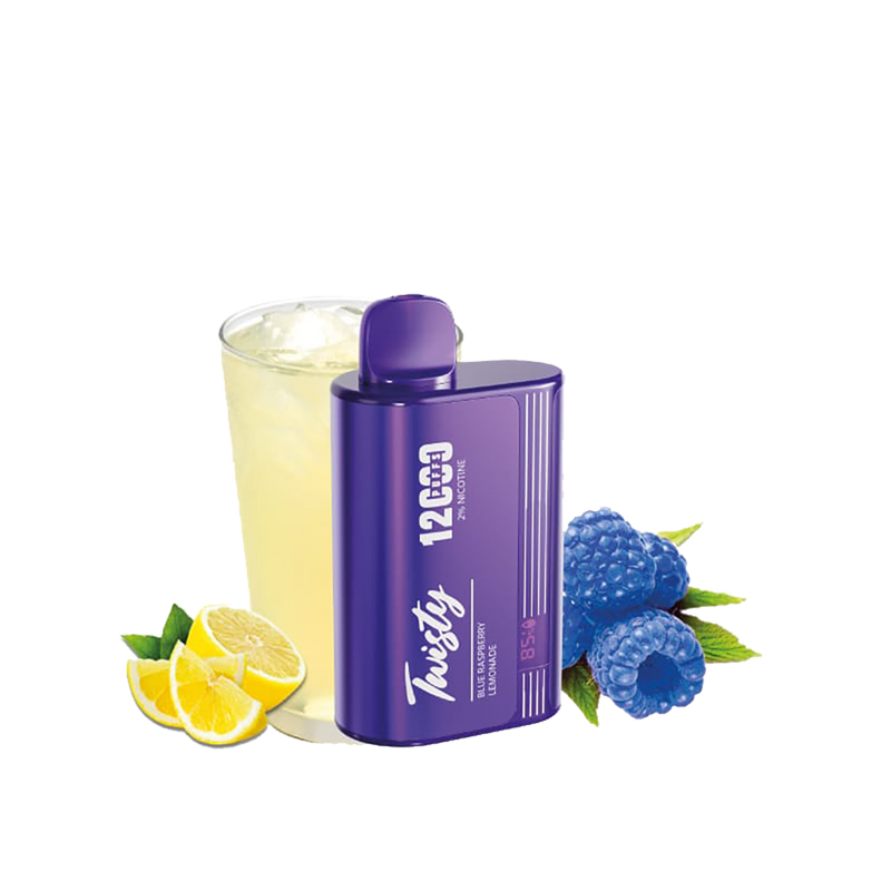 Twisty 12000 Puffs - Blue Raspberry Lemonade - 2% / 5%  Jetable  xvape.ma Maroc.