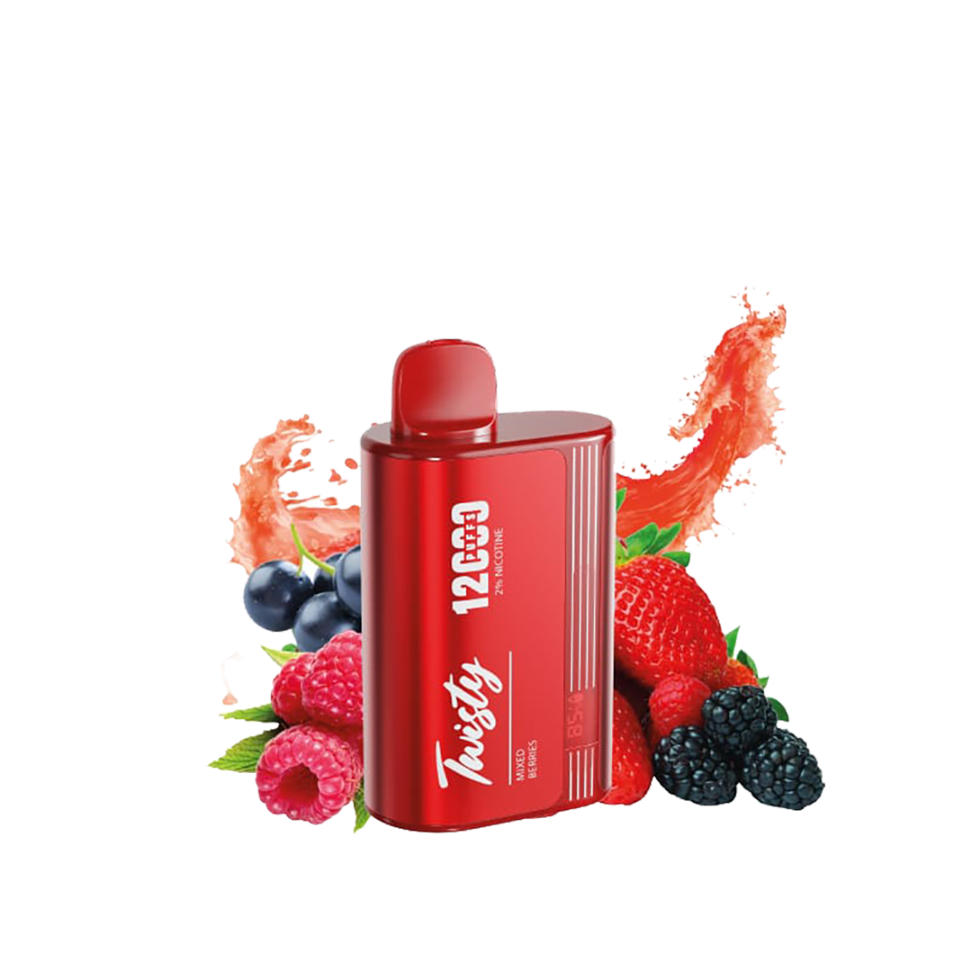 Twisty 12000 Puffs - Mixed Berries - 2% / 5%  Jetable  xvape.ma Maroc.