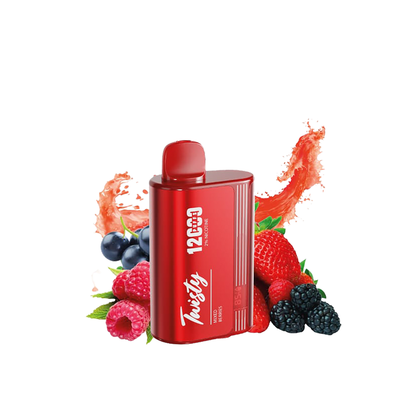 Twisty 12000 Puffs - Mixed Berries - 2% / 5%  Jetable  xvape.ma Maroc.