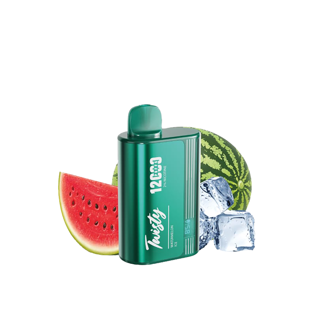 Twisty 12000 Puffs - Watermelon Ice  - 2% / 5%  Jetable  xvape.ma Maroc.