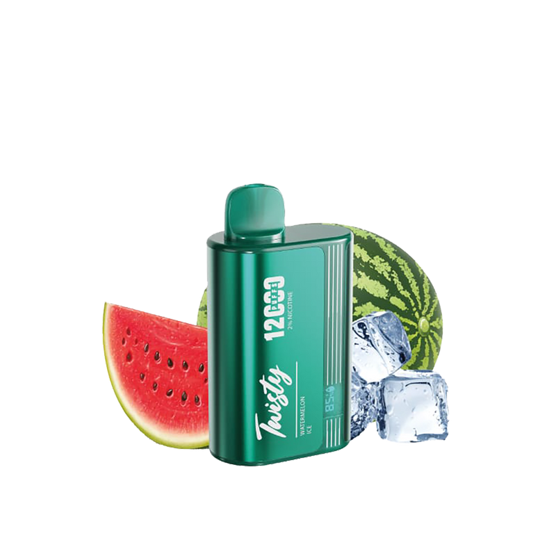 Twisty 12000 Puffs - Watermelon Ice  - 2% / 5%  Jetable  xvape.ma Maroc.