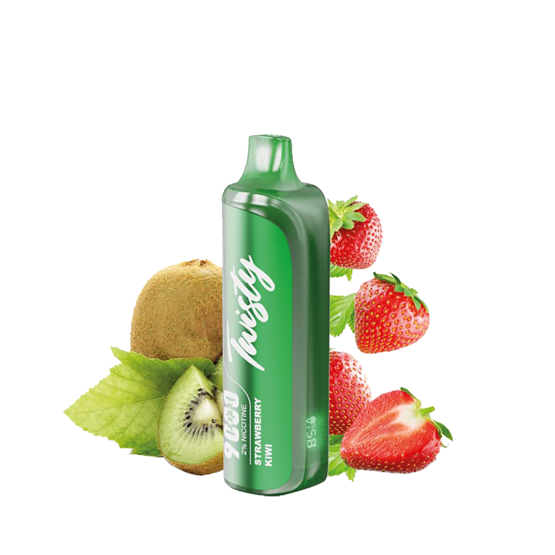 Twisty 9000 Puffs - Strawberry Kiwi - 2% / 5%  Jetable  xvape.ma Maroc.