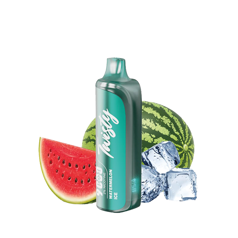 Twisty 9000 Puffs - Watermelon Ice  - 2% / 5%  Jetable  xvape.ma Maroc.