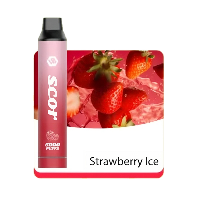 VOOKBAR SCOR - Strawberry Ice - 5000 Taffs 5%  Jetable  xvape.ma Maroc.