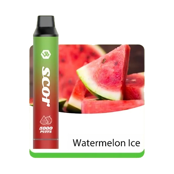 VOOKBAR SCOR - Watermelon Ice - 5000 Taffs 5%  Jetable  xvape.ma Maroc.