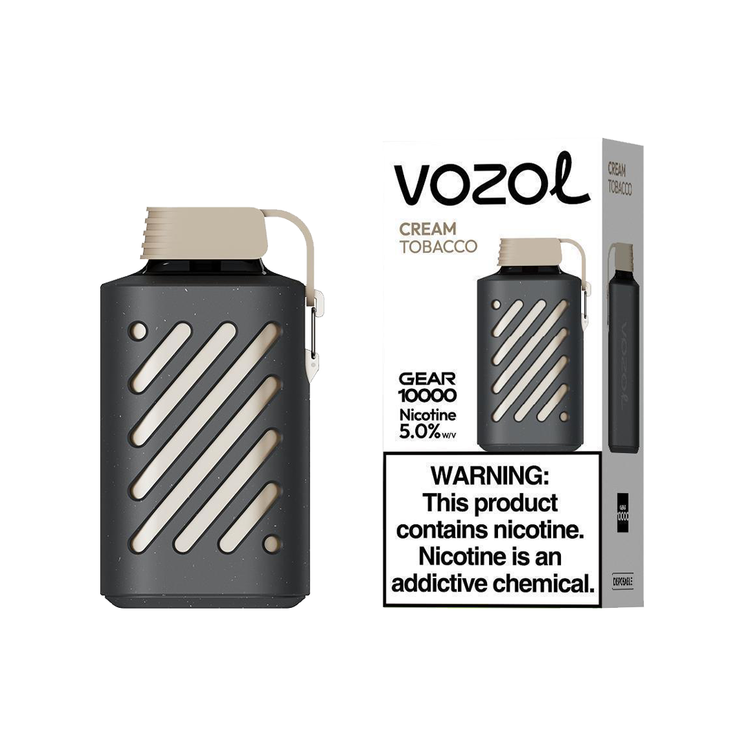 VOZOL Gear 10000 puffs - Cream Tobacco  Jetable  xvape.ma Maroc.