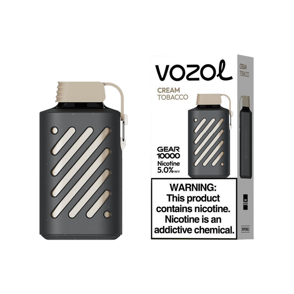 VOZOL Gear 10000 puffs - Cream Tobacco  Jetable  xvape.ma Maroc.