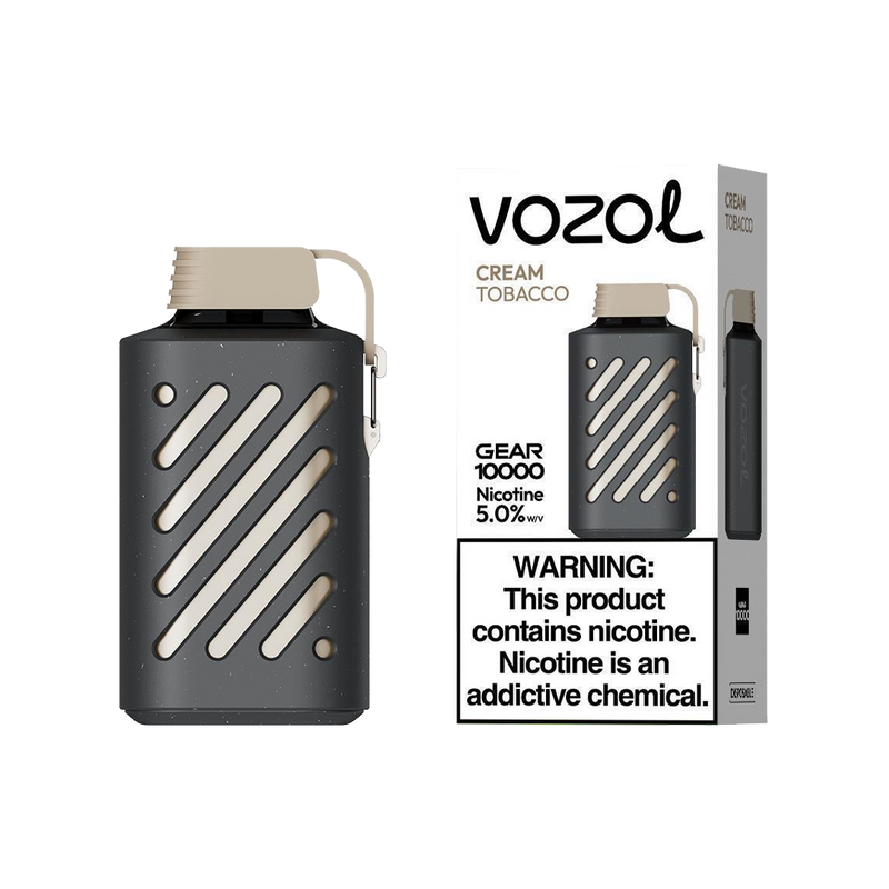 VOZOL Gear 10000 puffs - Cream Tobacco  Jetable  xvape.ma Maroc.
