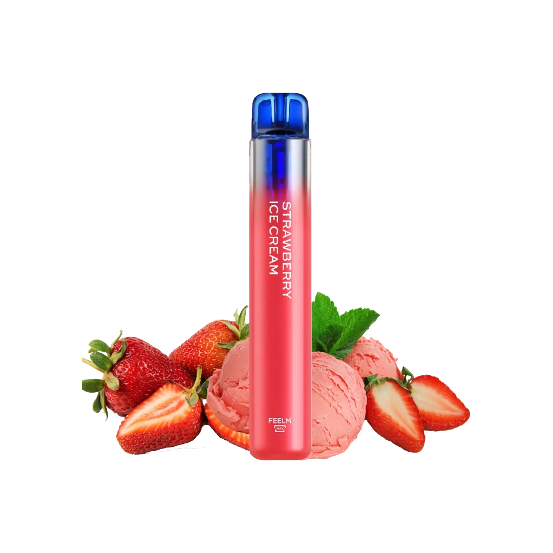 VOZOL Neon 800 - Strawberry Ice Cream  Jetable  xvape.ma Maroc.