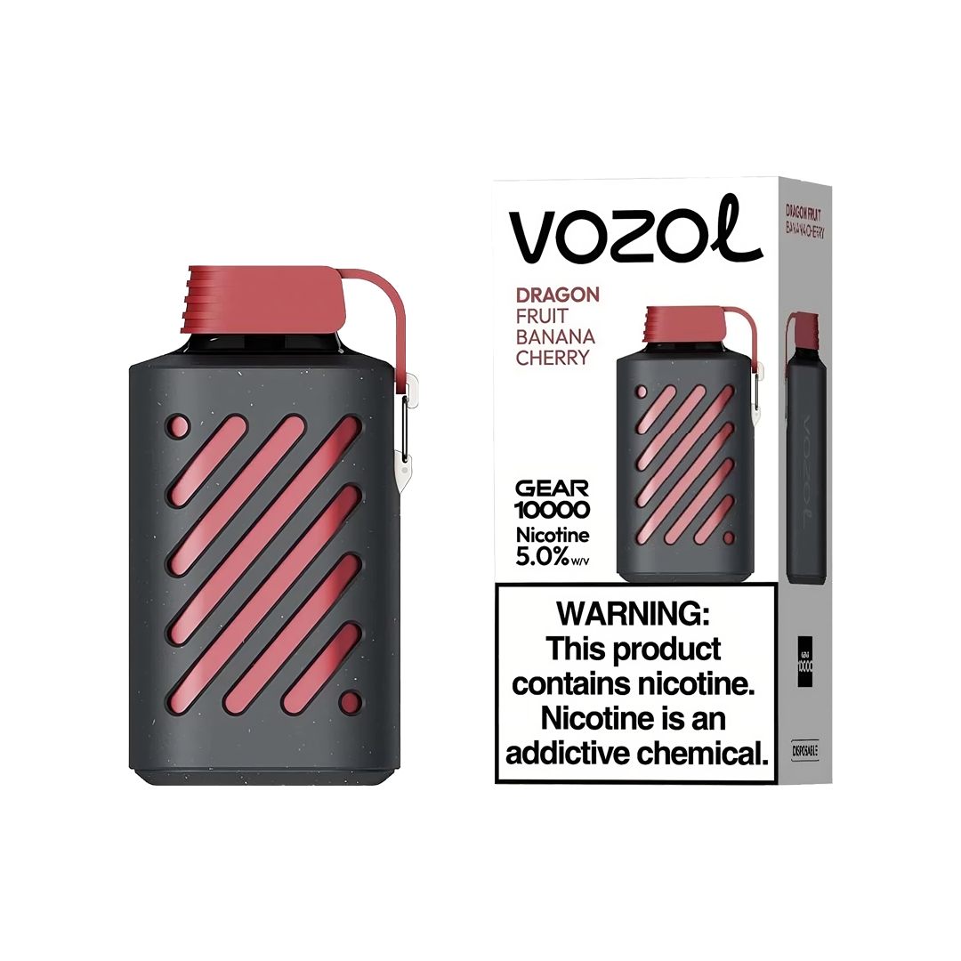 VOZOL Gear 10000 puffs - Dragon Fruit Banana Cherry  Jetable  xvape.ma Maroc.