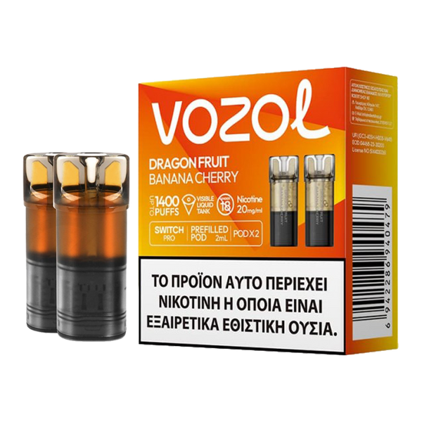 VOZOL Switch 700 Pod - Dragon Fruit Banana Cherry  Cartouches Pré-Remplies  xvape.ma Maroc.