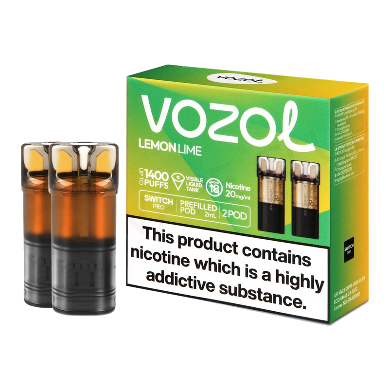 VOZOL Switch 700 Pod - Lemon Lime  Cartouches Pré-Remplies  xvape.ma Maroc.