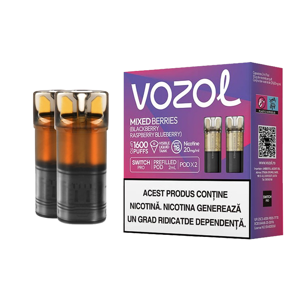 VOZOL Switch 700 Pod - Mixed Berries  Cartouches Pré-Remplies  xvape.ma Maroc.